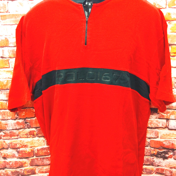 Polo Sport Ralph Lauren Polo Shirt Men 2XL Red High Low Slit Performance 1/4 Zip - Picture 4 of 6